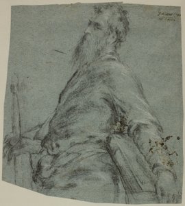 Figurstudie i halv længde af Sankt Paul af Jacopo Bassano
