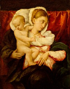 Madonna og barn af Jacopo Bassano