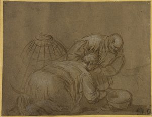 Bondepar kigger i en kurv af Jacopo Bassano