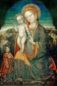 Ydmyghedens Madonna tilbedt af Lionello d
