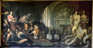 Cosimo I de Medici modtager pave Pius V af Jacopo Ligozzi