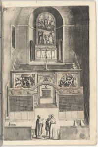 Den lille kirkes indre [plade F] af Jacopo Ligozzi