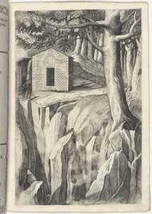 Klostercelle af den salige Johannes af La Verna [plade T] af Jacopo Ligozzi