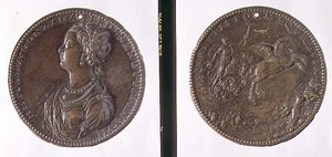 Portrætmedalje, forside forestillende Hippolytus Gonzaga, bagside muligvis forestillende Juno på sin vogn (bronze) af Jacopo Nizzola da Trezzo