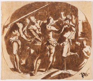 Hefaistos ved Smedjen. af Jacopo Palma il Giovane the Younger
