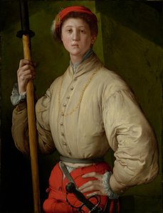 Portræt af en hellebardist (Francesco Guardi) af Jacopo Pontormo