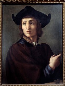 Portræt af en guldsmed. Maleri af Jacopo (Iacopo) Carrucci dit il Pontormo (Pontormo) (1494-1556) af Jacopo Pontormo