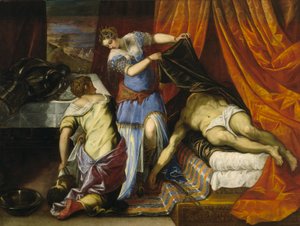 Judith og Holofernes, ca. 1577 (olie på lærred) af Jacopo Robusti Tintoretto