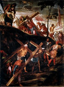 La Montee au Calvary (Korsets vej) (Korsets vogn) Maleri af Jacopo Robusti dit le Tintoret (Tintoretto) (1518-1594) 1566-1567 Søn. 515x390 cm vene, scuola di san Rocco af Jacopo Robusti Tintoretto
