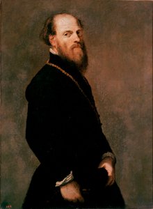 Portræt af en gentleman i guldkæden maleri af Jacopo Robusti dit Tintoretto af Jacopo Robusti Tintoretto