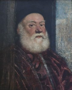 Portræt af en gammel mand, ca. 1575 (olie på lærred) af Jacopo Robusti Tintoretto