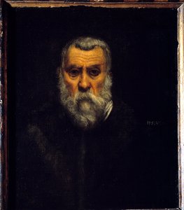 Selvportræt. Maleri af Jacopo Robusti kendt som Tintoretto (The Tintoret af Jacopo Robusti Tintoretto