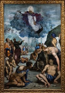 St. Augustin helbreder de lamme af Jacopo Robusti Tintoretto