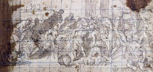 Studie til ægteskab i Cana af Jacopo Robusti Tintoretto