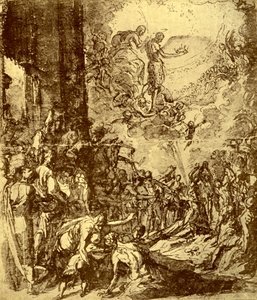 Study for the Martyrdom of St Stephen, af Tintoretto, 1913. af Jacopo Robusti Tintoretto