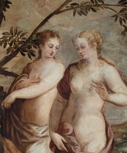 Detalje af Paris-dommen. af Jacopo Robusti Tintoretto