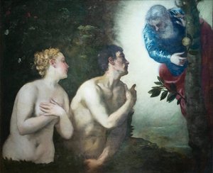 Uddrivelsen af Adam og Eva fra Edens have af Jacopo Robusti Tintoretto