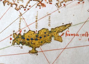 Cypern, renæssancekort over Europa, Jacopo Russo (efter), 1528