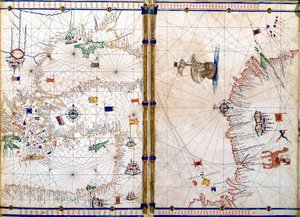 Damaskus og Jerusalem, detaljer fra de geografiske kort