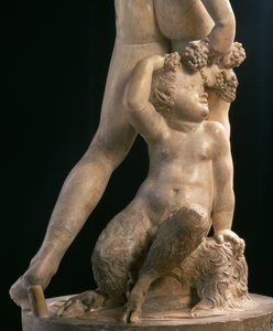 Bacchus, detalje af nederste halvdel, skulptur af Jacopo Sansovino (1486-1570) (marmor) (se også 79847)