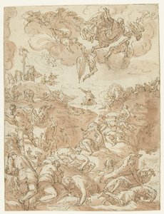Opførelse af kobberslangen af Jacopo Tintoretto