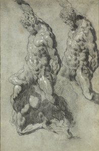 To studier af Samsons drab på filistrene af Jacopo Tintoretto