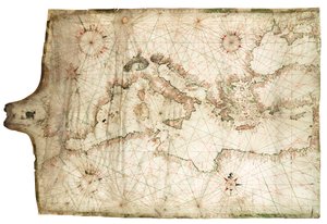 Middelhavet og Sortehavet 1546 af Jacopo Vesconte Maggiolo