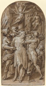 Sankt Apollonias martyrium af Jacopo Zucchi
