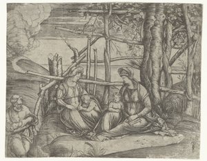 Hellig Familie med Elisabeth og Johannes Døberen