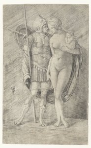 Mars i rustning og nøgen Venus med Amor