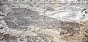 Stor perspektivplan - Venedig, ca. 1500 (se også 416593, 416594, 416595)