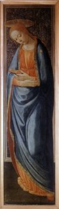 Prædelle af Bebudelsen, der repræsenterer Jomfruen af Jacopo del Sellaio