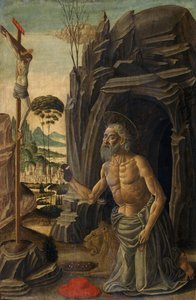 Sankt Hieronymus som en angrende, ca. 1590 (tempera på valnød) af Jacopo del Sellaio