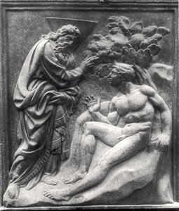 Skabelsen af Adam, panel fra Porta Magna, ca. 1430 (marmor)