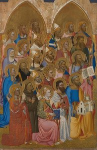 Tilbedende hellige (fløj af San Pier Maggiore-alteret). 1370-71
