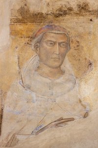 "Portræt af Saint (St. Yves Hélory?) (fresco) af Jacopo di Cione