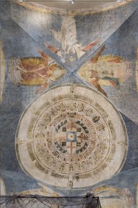 Vault med det cirkulære billede af Firenze som den nye Celestial Jerusalem (Fresco)