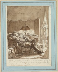 The Sleep of the Grand Condé, ca. 1817. af Jacque Noël Marie Frémy