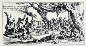 Fra graveringen af J. Callot af Jacques (after) Callot