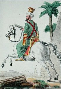 En Mameluk fra Cairo i Egypten i 1801, illustration fra 