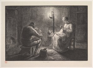 Nat, fra serien, Fire gange om dagen, 1830-75.