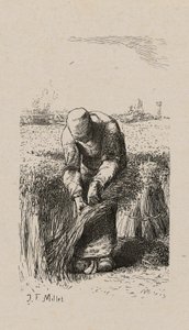 Kvinde, der trækker hør af Jacques Adrien Lavieille