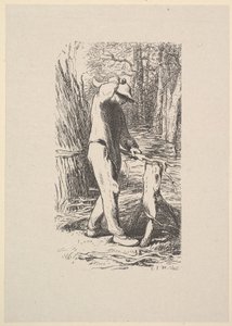 Træskærer, der laver en Faggot, 1853.