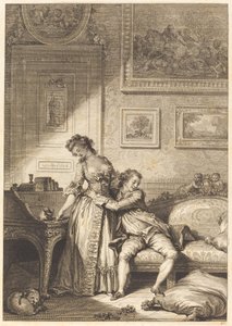 En elendig galant svindlerkvinde af Jacques Aliamet and Antoine Jean Duclos after Jean Honoré Fragonard