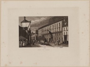 Fromhedsbjerget, før 1864 (akvatint) af Jacques Alphonse (after) Testard