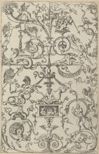 Grotesk panel, 1550. af Jacques Androuet Du Cerceau