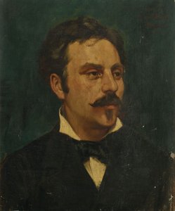 Portræt af komponisten Gabriel Fauré 1845-1924, 1878. af Jacques Baugnies