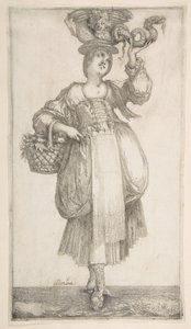Hortulana, fra Hortulanae-serien, 1611. af Jacques Bellange