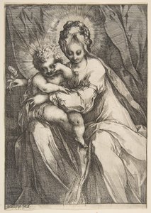 Madonna med en rose, 1595-1616.