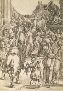 Magiernes tilbedelse (ætsning) af Jacques Bellange